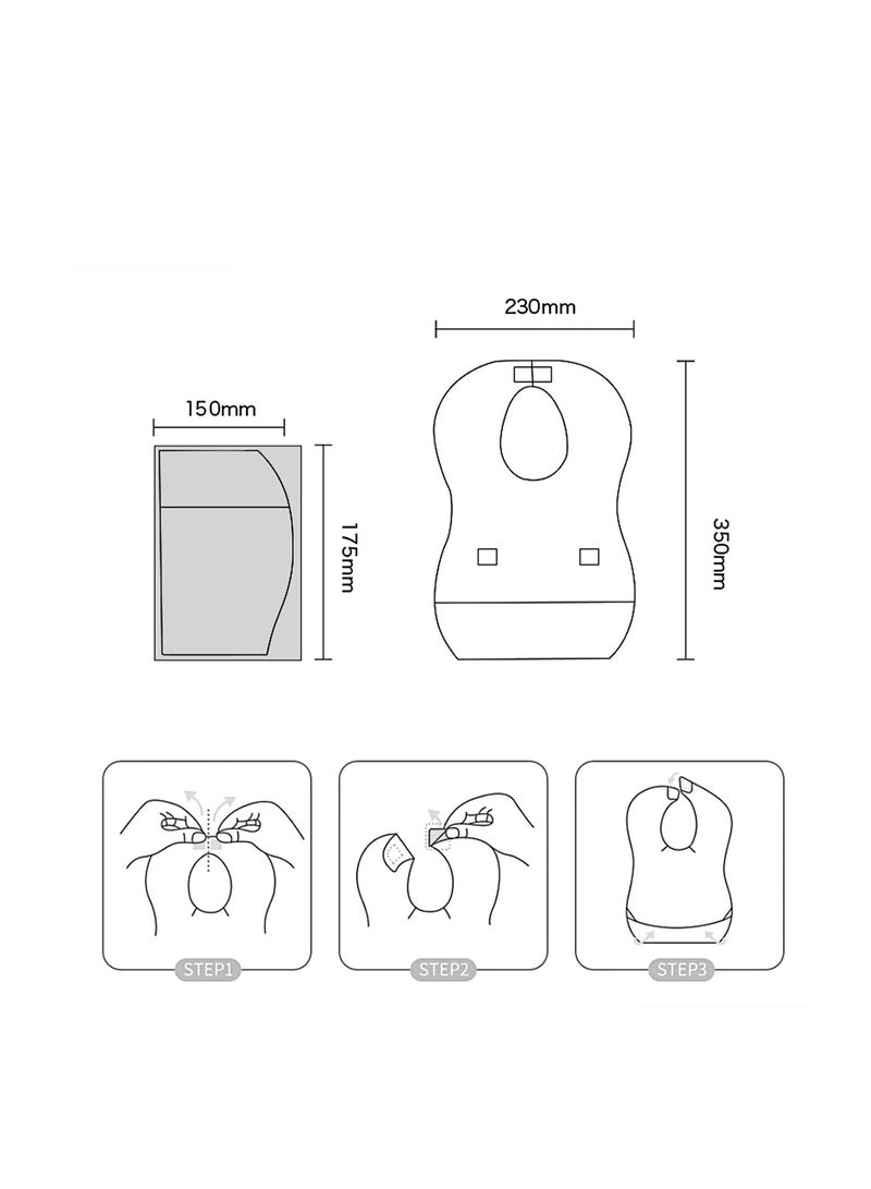 Star Babies Disposable Bibs - Pack of 100 - Giraffe Print-New - Image 3