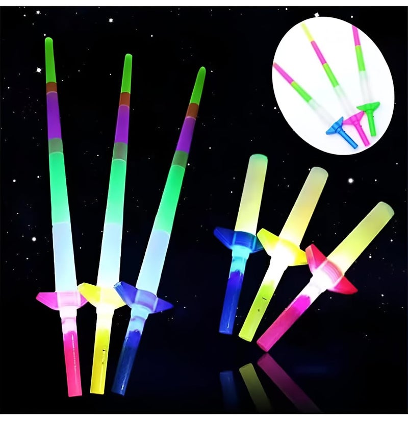 MeeTo LED Light Glowing Sword in Dark Flashing Foldable Sword Stick Light Toys for Kids, Led Talwar Light for Dancing, Fun, Entertainment, Baby, Boys and Girls Gift (Pack of 1) - Image 5