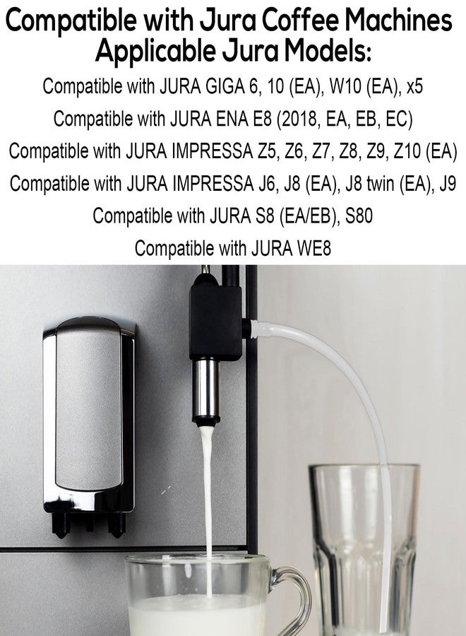 Fukaisu 5pcs Milk Tubes Hoses, Milk Tubing Kit Coffee Maker Machine Coupler Accessories Part with 5 HP3 Tubing Connector & Brush Pipe Compatible with Jura 6 10 W10 X5 S8 E8 Z10 Z8 Z7 Z5 Z6 Z8 Z9 J6 J8 J9 S80 - Image 2