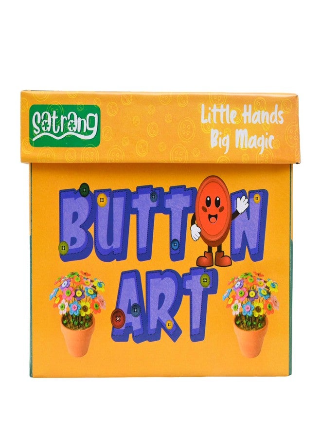 FOLKS WORK Satrang Button Art Craft Kit for Kids, Little Hands Big Magic, Includes Buttons, Fevicol, Pins, Flower Pot, Ages 5+ - Image 3