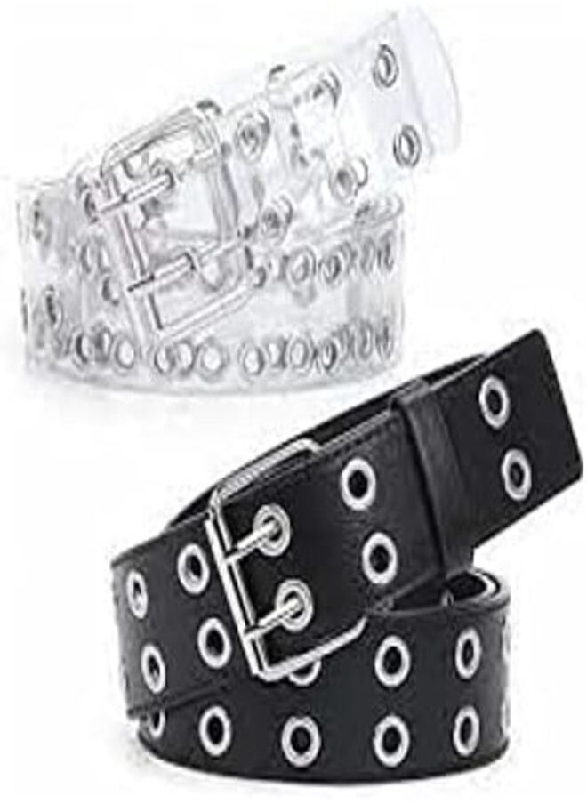 Generic - A set of 2 black and clear belts - Image 1