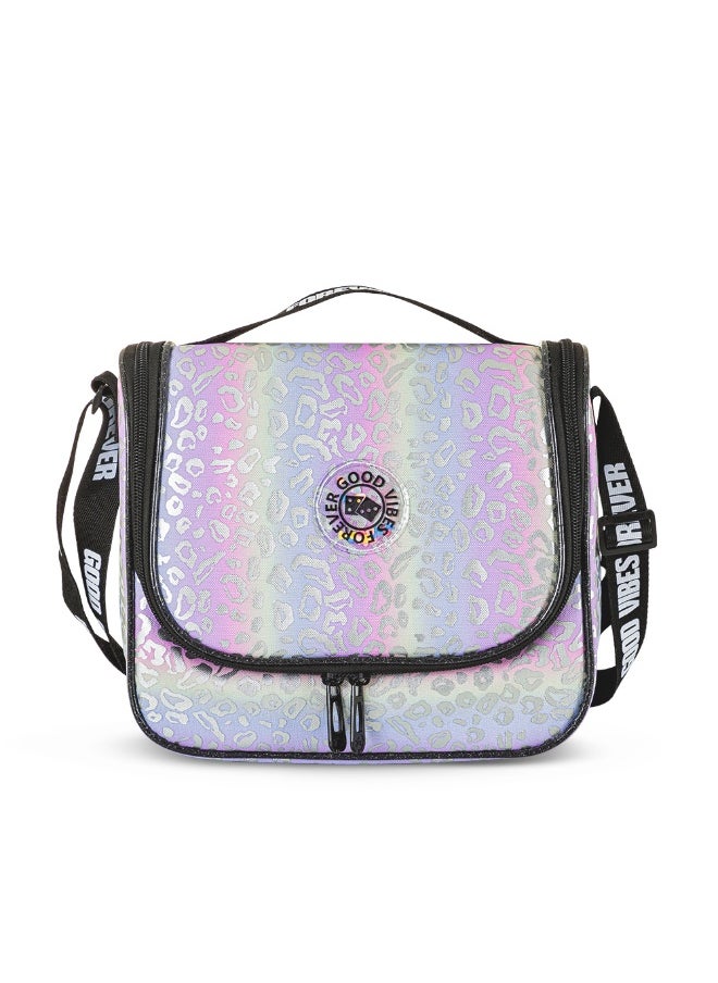 Eazy Kids Eazy Kids 17" School Bag Set of 3 w/ Lunch Bag and Pencil Case - Good Vibes - Silver  - Image 4