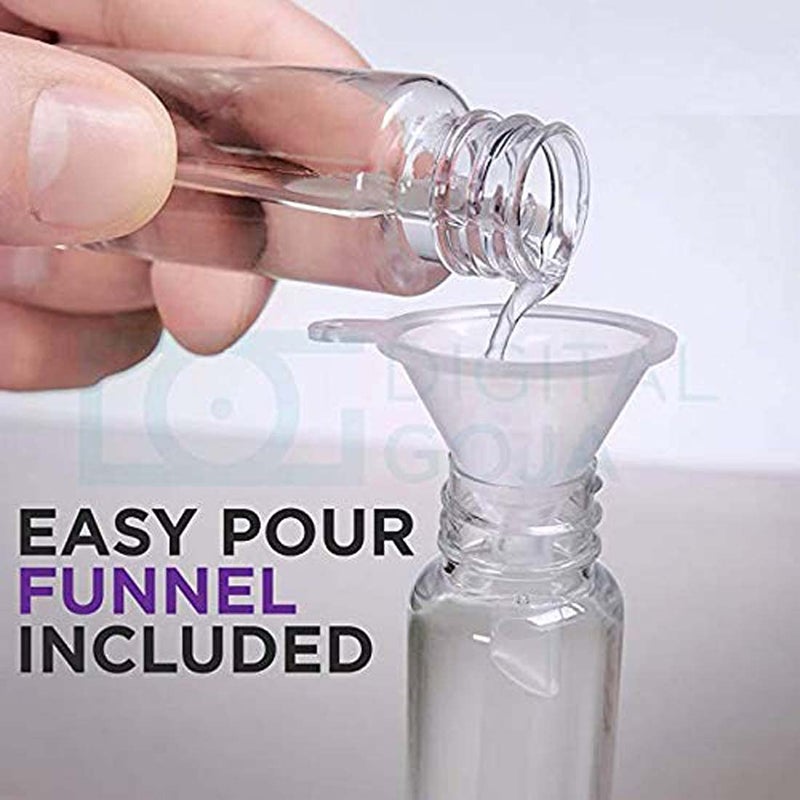 DIY Crafts Design No 2 Pack of 10 Pcs 10 Pack Empty 30ml 066oz Clear Plastic Mist Spray Bottle 2 Funnels Clea Design No 2 Pack of 10 Pcs - Image 3