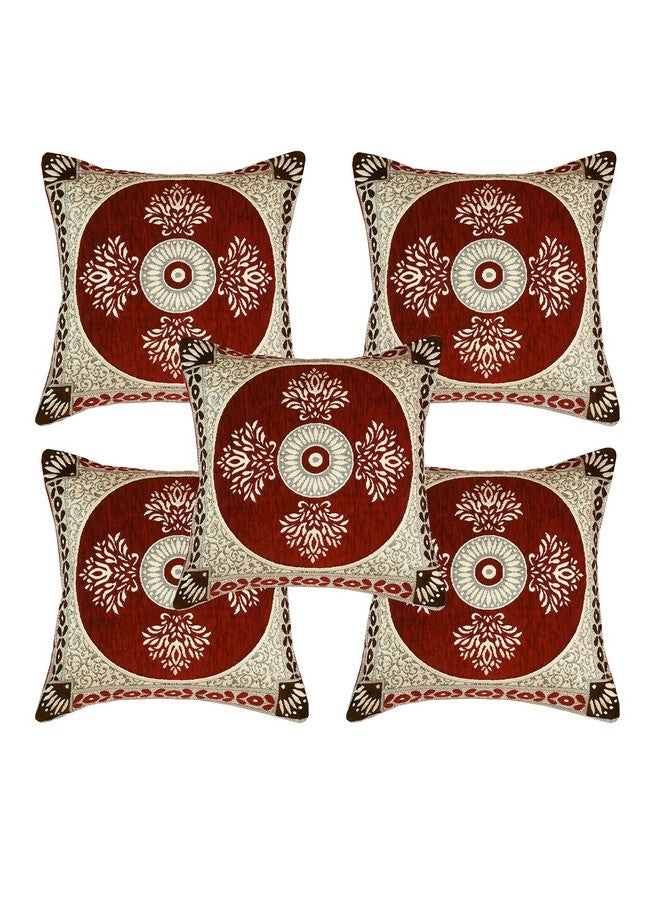 jayvaam Sawna Homes Sofa Cover With Cushion Cover And Table Cover-3 Seater&2 Seater Chenille Velvet Sofa Covers With Arm Set 16 Pcs - 3+1+1 Panels For Home Living Room Sofa Couch Decor (Coffe Maroon) - Image 5