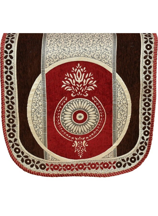 jayvaam Sawna Homes Sofa Cover With Cushion Cover And Table Cover-3 Seater&2 Seater Chenille Velvet Sofa Covers With Arm Set 16 Pcs - 3+1+1 Panels For Home Living Room Sofa Couch Decor (Coffe Maroon) - Image 4