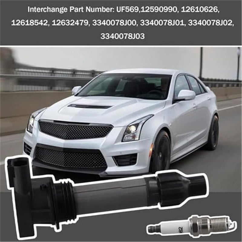 QASULER Ignition Coil and Spark Plug Set - Image 5