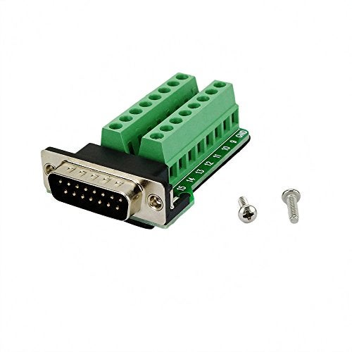 Twinkle Bay D-SUB DB15 Male 15 pin to Terminal Breakout Board Connector with Screws - Image 2