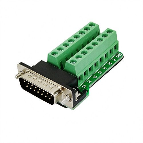 Twinkle Bay D-SUB DB15 Male 15 pin to Terminal Breakout Board Connector with Screws - Image 1