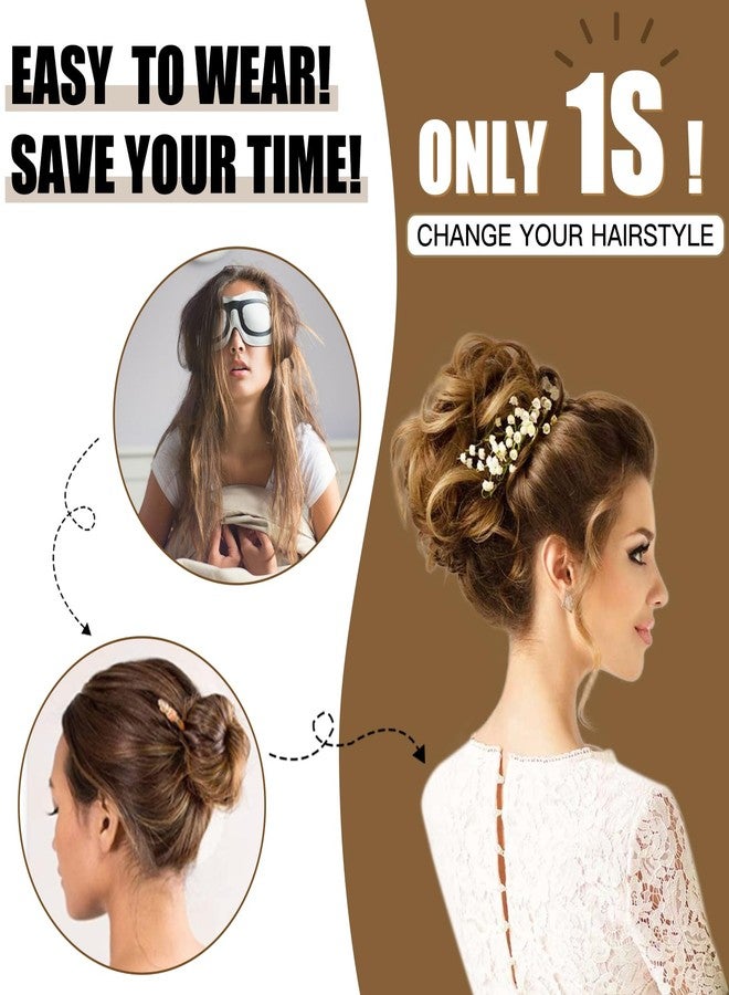 أتش أم دي وصلة شعر على شكل كعكة فوضوية مرفوعة من HMD، مع شريط مطاطي مرن، وصلات شعر صناعية للنساء - Image 3