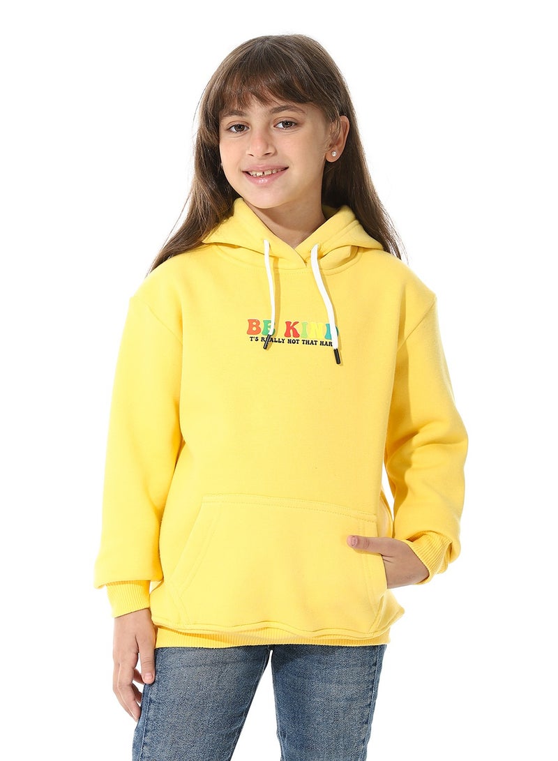 Andora Printed Girls Hoodie With Pocket - Image 1
