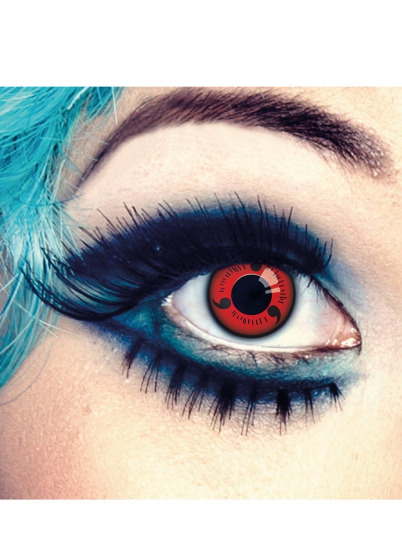 SYOSI - Non Prescription Colored Contact Lenses for Naruto Three Magatama Uchiha Clan Three Magatama Sharingan Contact Lenses Valid for Half a Year Anime Sharingan Contact Lenses for Parties and Festivals - Image 1