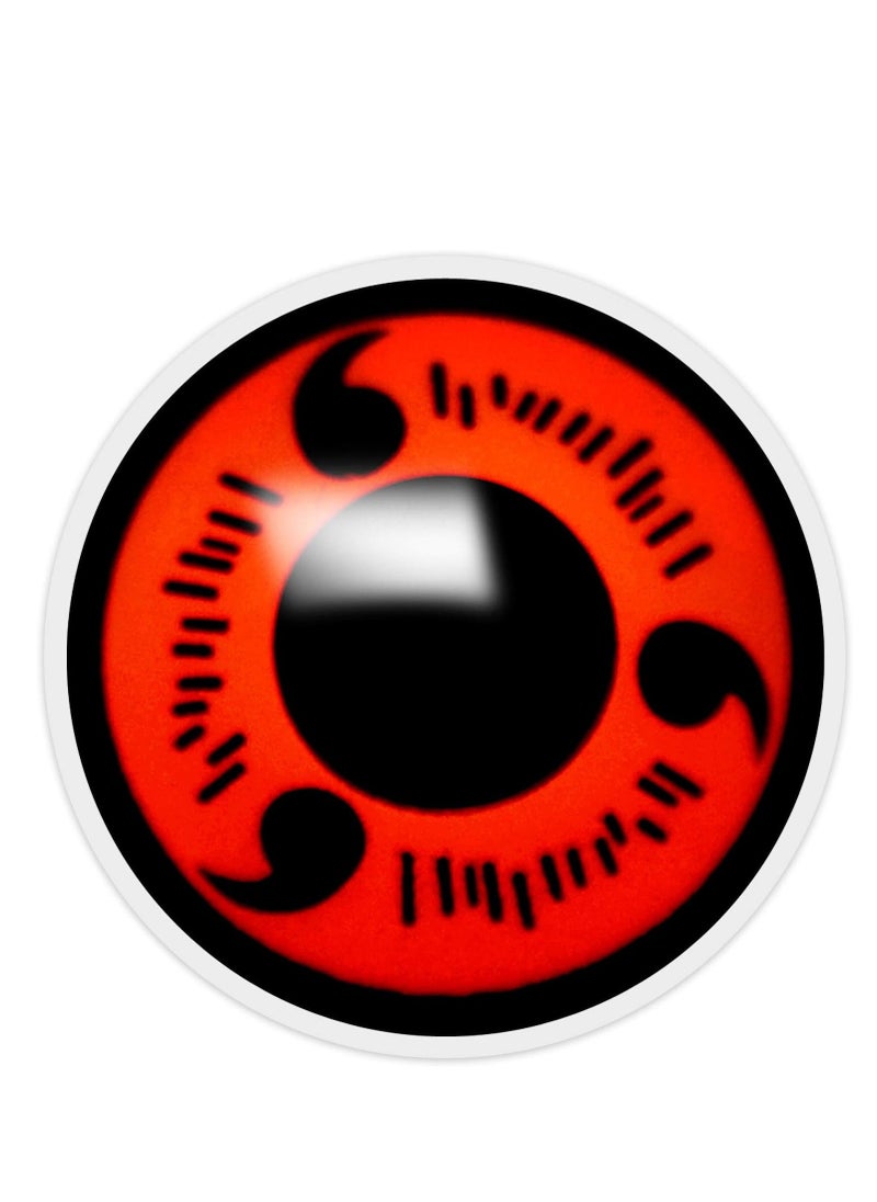 SYOSI - Non Prescription Colored Contact Lenses for Naruto Three Magatama Uchiha Clan Three Magatama Sharingan Contact Lenses Valid for Half a Year Anime Sharingan Contact Lenses for Parties and Festivals - Image 1