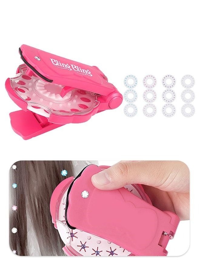 PYEBE Hair Decorative Set   Dressing Toy    Girls Hair Stick Drill Toy with Rhinestones    Bling Bling Makeup Toy Comes with 180 Sparkling Gems - Image 1