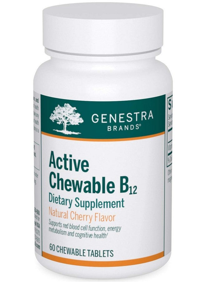 Genestra Brands Active Chewable B12 | Chewable Vitamin B12 Tablets | 60 Chewable Tablets | Natural Cherry Flavor - Image 1