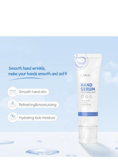 Laikou Hand Serum Hyaluronic Acid Hydrating Hand Cream, Hand Cream for Dry Crack Hands, Hyaluronic Acid Hand Care Essence, Anti Aging Moisturizing Hand Cream, Non-Greasy, Fast Absorption Hand Repair Cream 50ml  - Image 3