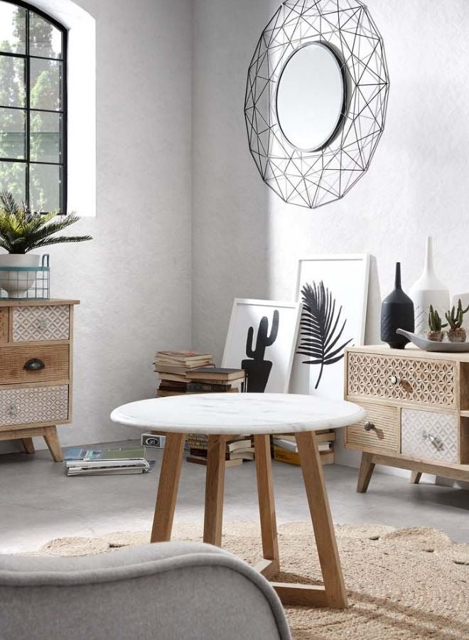 لوفت تابي ، مرآة مستديرة ، D90X90 ، أسود ، فولاذ - Image 2