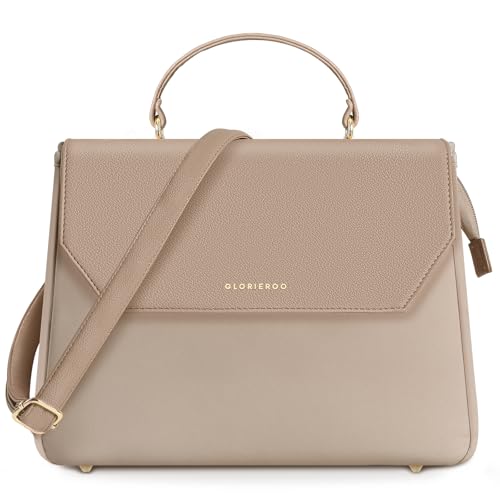 GLORIEROO Lunch Box Tote Women Fashion Stylish Vegan Leather Insulated Lunch Bag with Removable Strap for Work Teacher Mothers Day Christmas Gifts for Women - Image 1