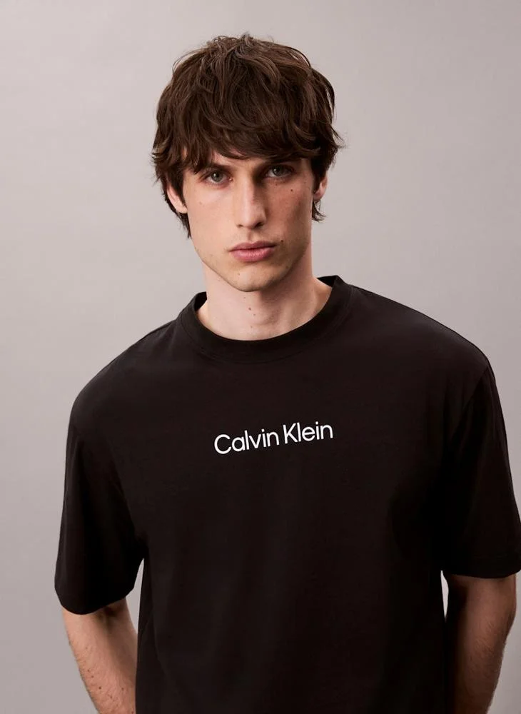 CALVIN KLEIN  Logo Crew Neck T-Shirt for Men | Best Price UAE