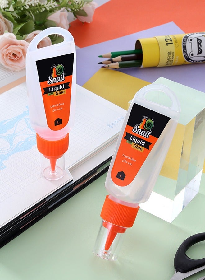 LAWAZIM Snail Clear Liquid Glue -2 Piece 55ml- Quick-drying Strong Transparent Adhesive Duo Set with Precise Tip for Crafting School Projects and DIY Repairs - for Woodworking Card Making and Paper Crafting - Image 4