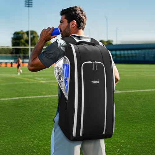 YOREPEK Football Bag for Equipment, Large Football backpack, Duffle Bag for Shoulder Pads & Shoes Compartment,baseball,basketball,soccer,black - Image 5