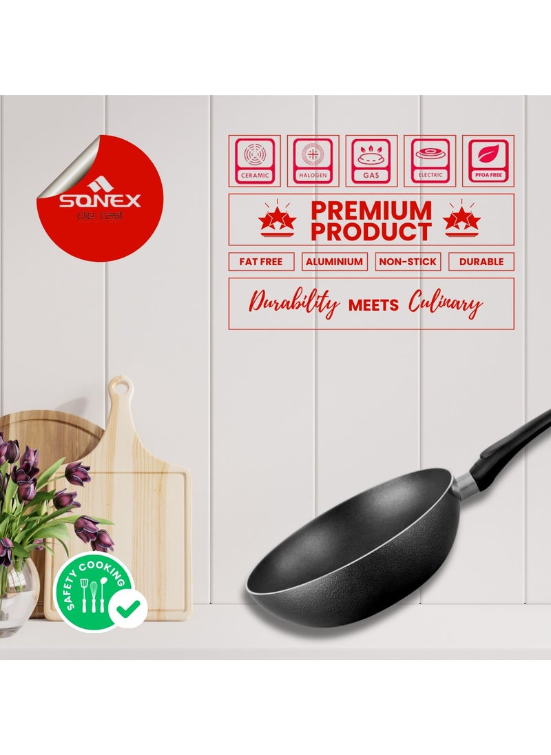 SONEX Royal Wok – 30 cm, 5L Aluminium Wok with Metal Finish, Dual Handles & Natural Wooden Grip, Hanging Loop – Durable & Ergonomic, Even Heat Distribution, Ideal for Stir-Frying & Deep-Frying - pzsku/Z36536AD95039EA48D771Z/45/_/1714028779/1317da22-1d38-40f4-803b-8b73cd627d6d