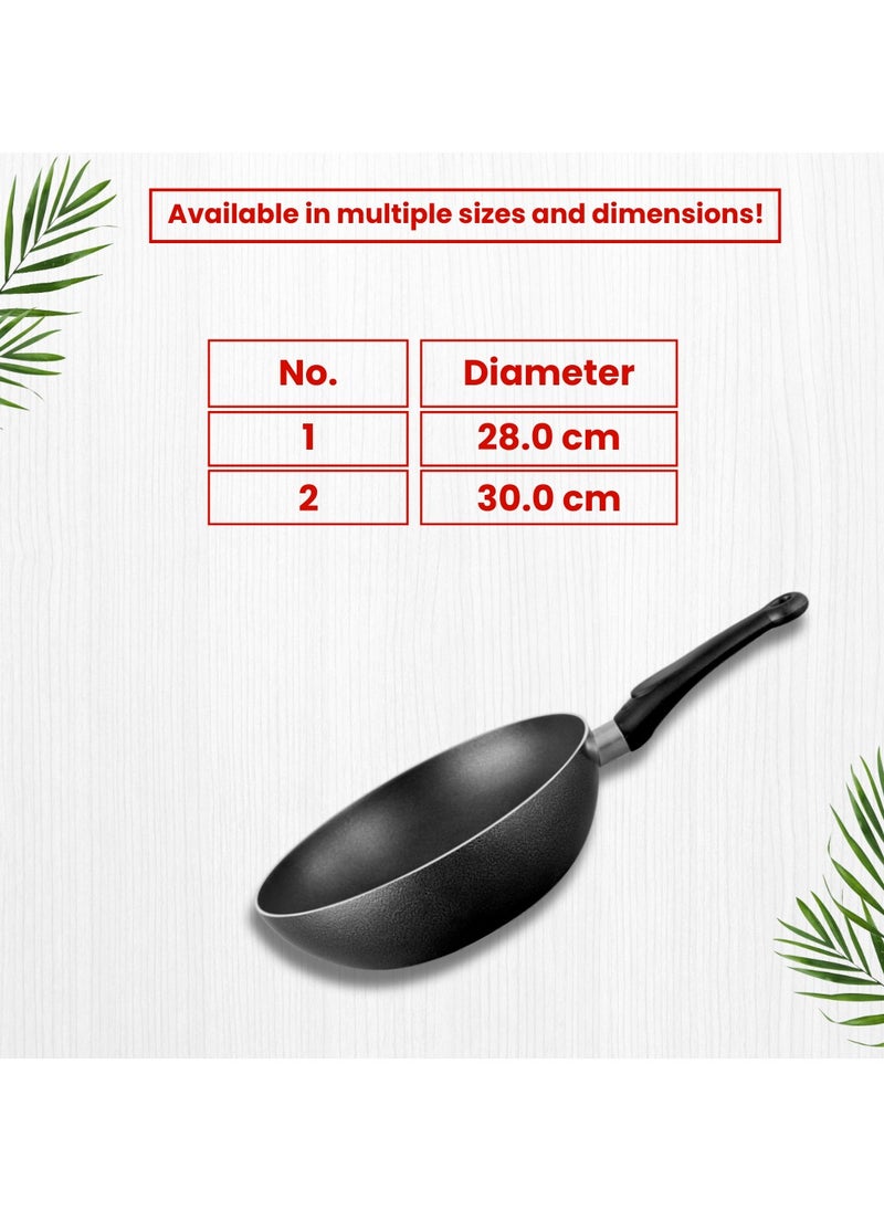 SONEX Royal Wok – 30 cm, 5L Aluminium Wok with Metal Finish, Dual Handles & Natural Wooden Grip, Hanging Loop – Durable & Ergonomic, Even Heat Distribution, Ideal for Stir-Frying & Deep-Frying - pzsku/Z36536AD95039EA48D771Z/45/_/1714028782/d978da81-ba6a-4121-8ecc-efc5677351d3