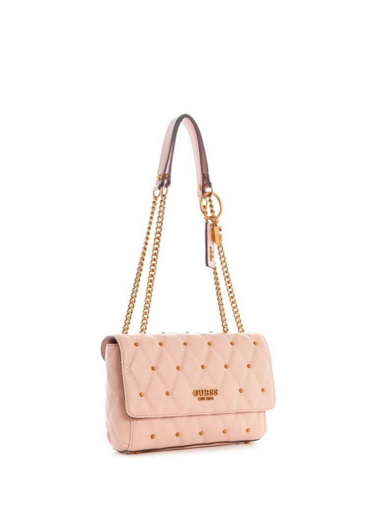 GUESS Triana Mini Crossbody Bag – Luxe Quilted Faux Leather in Pink - Image 2