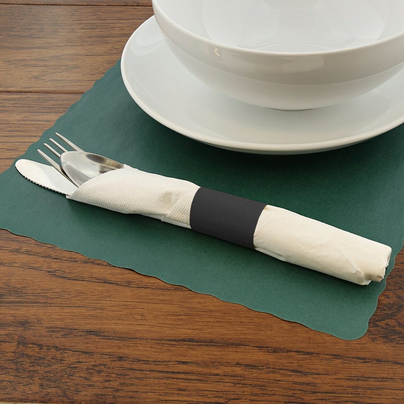 Royal Black Napkin Bands with Self-Sealing Glue and Bond Paper Construction  Package of 2 500 - Image 3
