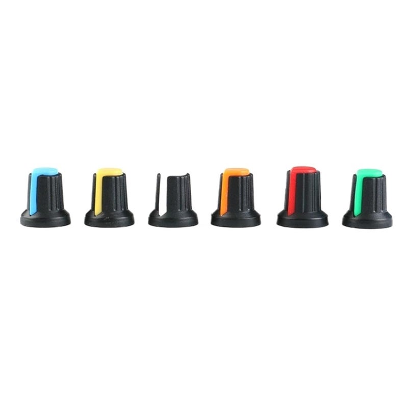 12Pcs Plastic Knob Cap For 6mm Diameter WH148 Switch Potentiometer Variety Colors - Image 3