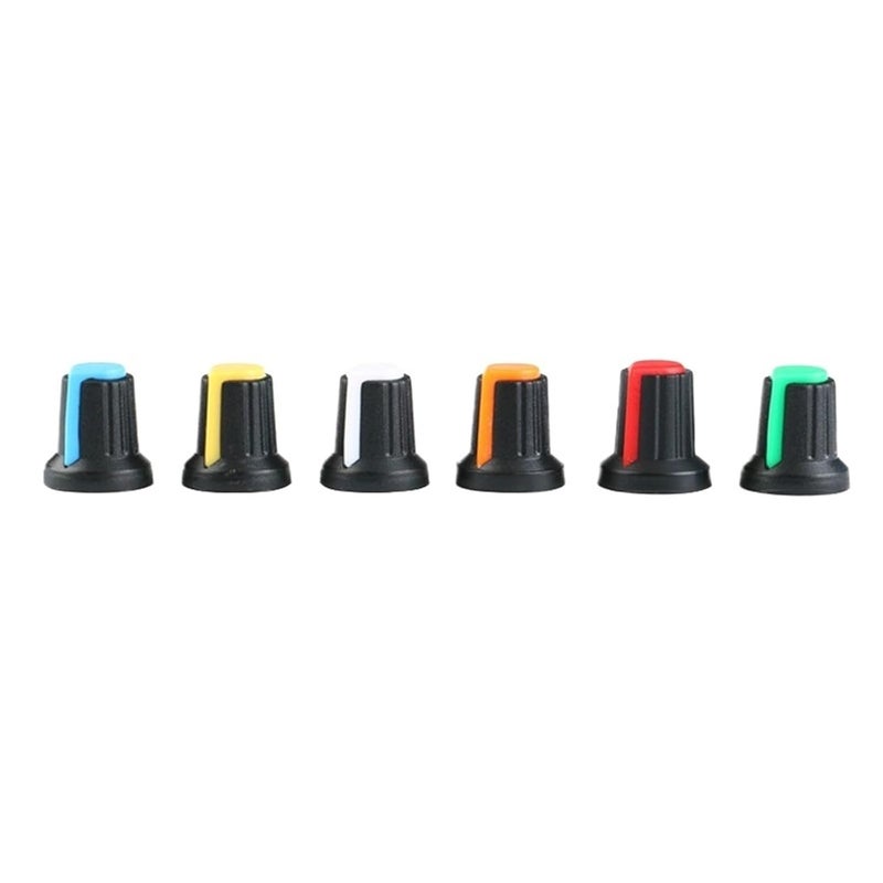 12Pcs Plastic Knob Cap For 6mm Diameter WH148 Switch Potentiometer Variety Colors - Image 4