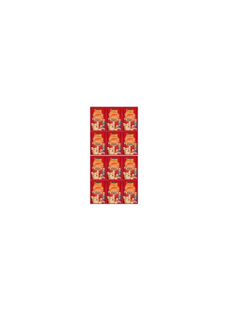 Friskies Friskies Wet Cat Food Pouch Turkey 85g Pack of 12 