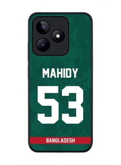 Stylizedd Rugged Black edge case for Realme C51 / Realme Note 50 4G, Slim fit Soft Cover - Team Bangladesh Mehidy Hasan Miraz, Jersey No 53  - Image 1