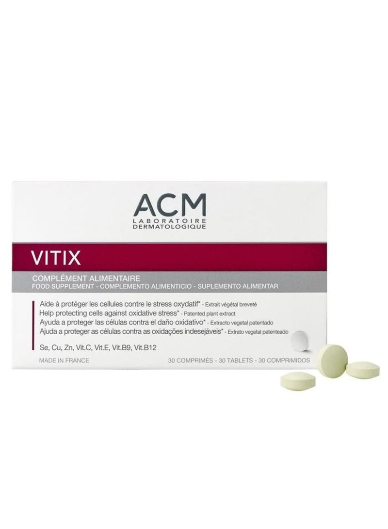ACM Vitix Food Supplement 30 Tablets - Image 1