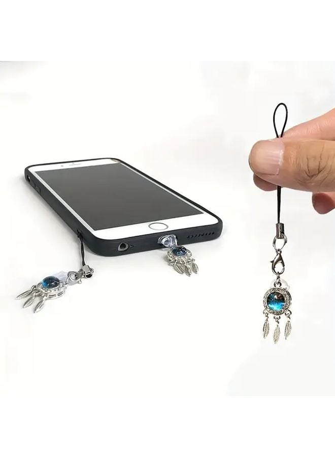 Starry Sky Dreamcatcher Phone Dust Plug For iPhone 6 14 Pro Max With Lanyard - Image 5
