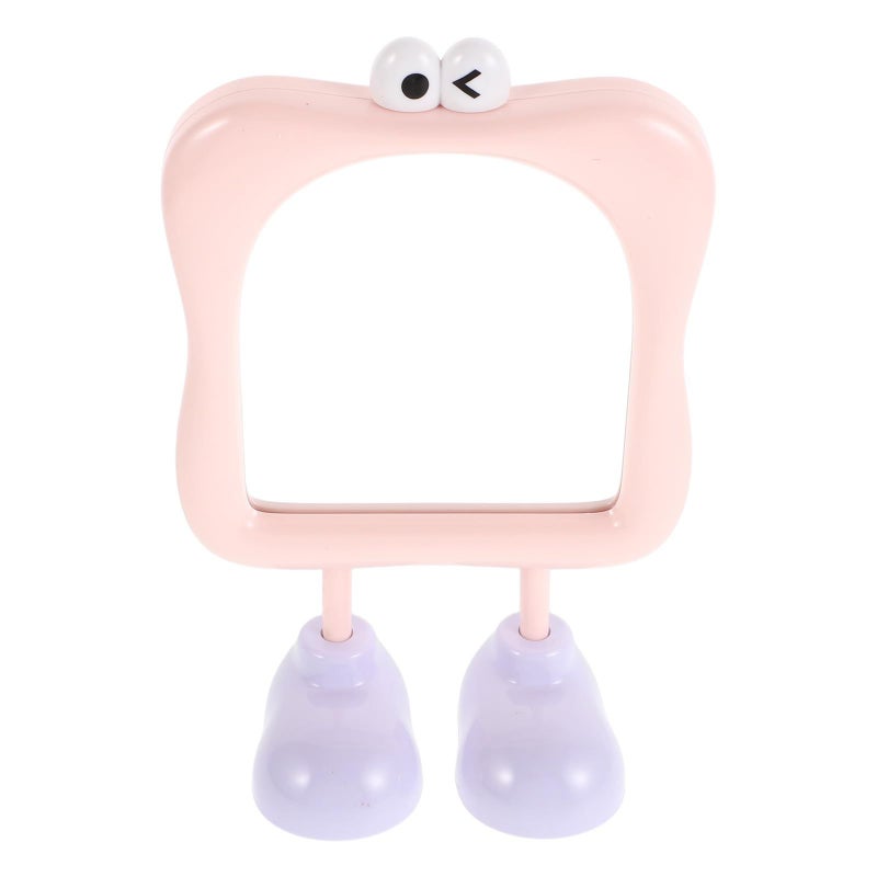 Portable Pink Vanity Mirror for Desk High Definition Reflective Surface for Home Office Travel - Image 2