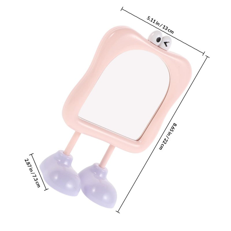 Portable Pink Vanity Mirror for Desk High Definition Reflective Surface for Home Office Travel - Image 3
