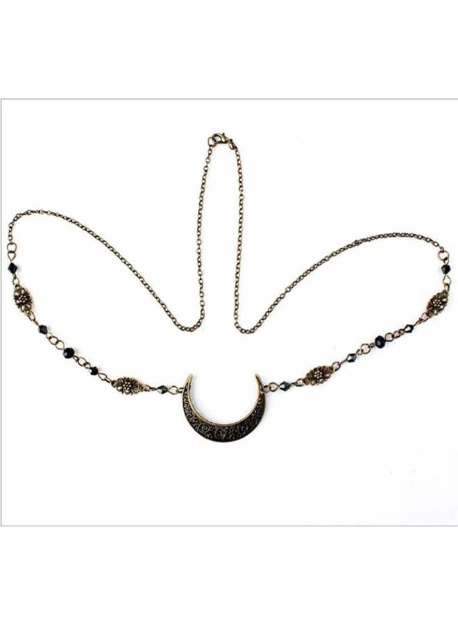 Chargances Women Head Chain Halloween Crescent Moon Drop Head Chain Headband Retro Moon Headpiece for Festival Prom Party Fashion Hair Accessories for Women and Girls - Image 5