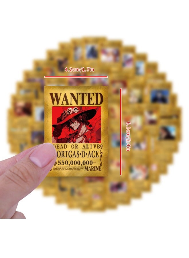 110 PCS Anime One Piece Wanted Warrant Stickers,Waterproof Unrepeated Cartoon Stickers for Laptop,Skateboard, Water Bottles,Computer,Phone,Guitar, Stickers for Kids Teens Adult - Image 3