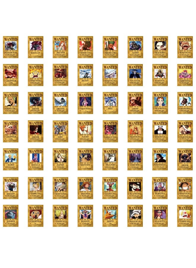 110 PCS Anime One Piece Wanted Warrant Stickers,Waterproof Unrepeated Cartoon Stickers for Laptop,Skateboard, Water Bottles,Computer,Phone,Guitar, Stickers for Kids Teens Adult - Image 4