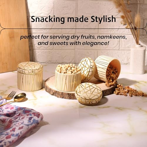 SELVEL Airtight Storage Containers | BPA-Free, Food-Grade, Unbreakable Polypropylene | Multipurpose for Kitchen & Pantry | Space-Saving & Durable – Set of 3 (450ML Each) (Timeless Ivory) - Image 2