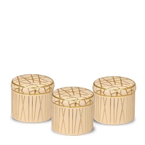SELVEL Airtight Storage Containers | BPA-Free, Food-Grade, Unbreakable Polypropylene | Multipurpose for Kitchen & Pantry | Space-Saving & Durable – Set of 3 (450ML Each) (Timeless Ivory) - Image 1