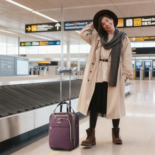 VANKEAN Carry On Underseat 16-inch Multi-functional Underseater Lightweight Overnight Suitcase with Wheels, Roller Case for Men Women Travel Business - Image 2