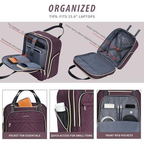 VANKEAN Carry On Underseat 16-inch Multi-functional Underseater Lightweight Overnight Suitcase with Wheels, Roller Case for Men Women Travel Business - Image 5