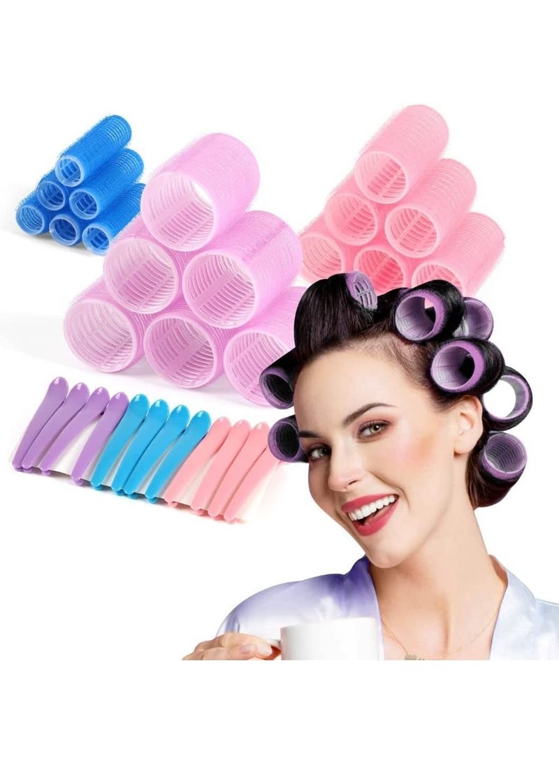 ORiTi 30Pcs Hair Rollers Set with 12 Duckbill Clips, DIY Salon Style Hair Dressing Curlers to fulfil your styling needs - Image 1