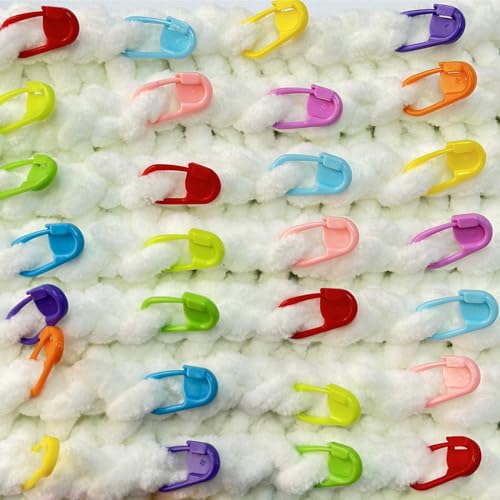 Meikeer 150 Pieces Knitting Crochet Locking Stitch Markers Stitch Needle Clip Counter 10 Colors (Color Ship Randomly) - Image 5