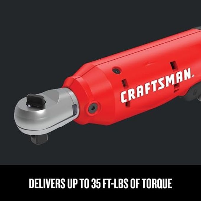 CRAFTSMAN V20 Cordless Ratchet Wrench Kit, 3/8 Inch Drive, 300 Rpm, Up To 35 Ft-Lbs Of Torque, Battery And Charger Included (Cmcf930D1) - Image 3