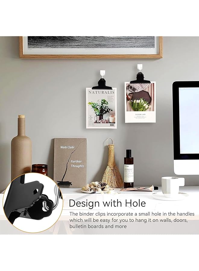 إيروريكس قطعتان من المشبك المربع الكبير على شكل ثور، مشبك طويل على شكل بولدوج، حامل تذاكر من الفولاذ المقاوم للصدأ، حامل لوحة رسم معدني سميك، لوحة تقليب للمطبخ والمكتب ولوحة الرسم باللون الأسود - Image 5