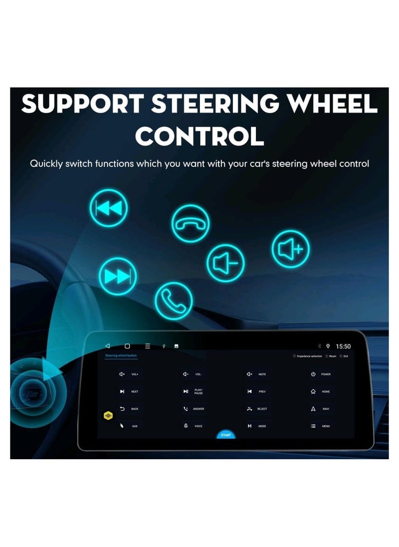 Vierex - 12.3 Inch Android Screen For Toyota Rav4 2018-2023 RAV 4 Car Stereo Support Apple Carplay Android Auto Wireless 4GB RAM Fast Interface AHD Camera included 4G Wifi USB QLED - Image 1