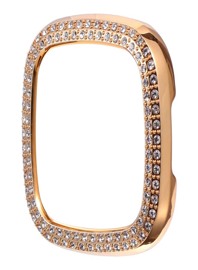 UKCOCO Bling Case Crystals Diamond Frame Protector Compatible with Fitbit 3/Sense Smartwatch Full Around Electroplate Protective Cover - Image 1