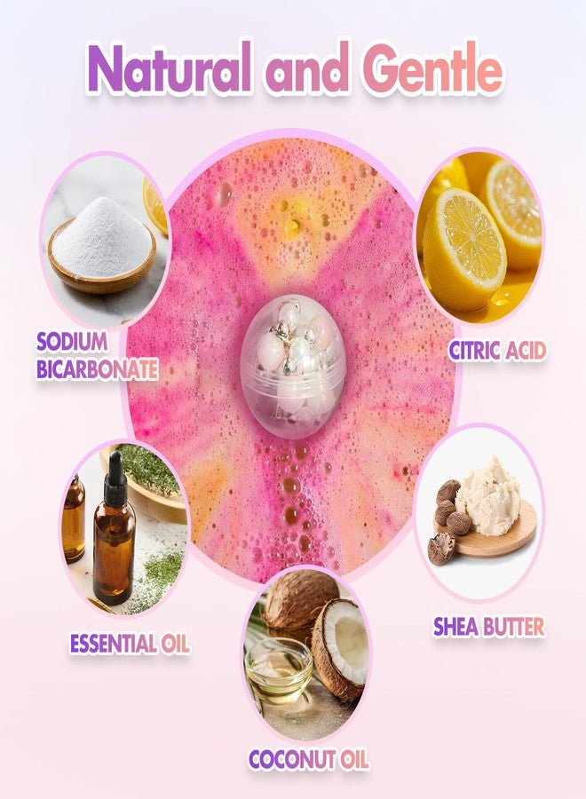 Excalla Unicorn Bath Bombs with Surprise Inside for Kids Girls, 6 Kids Bath Bombs with Jewelry Inside, Natural Bubble Bath Set for Skin Moisturizing, Birthday Christmas Easter Gifts for 4 5 6 7 8 Year Old - Image 5